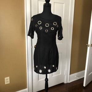 Black Dress with Silver Accent
